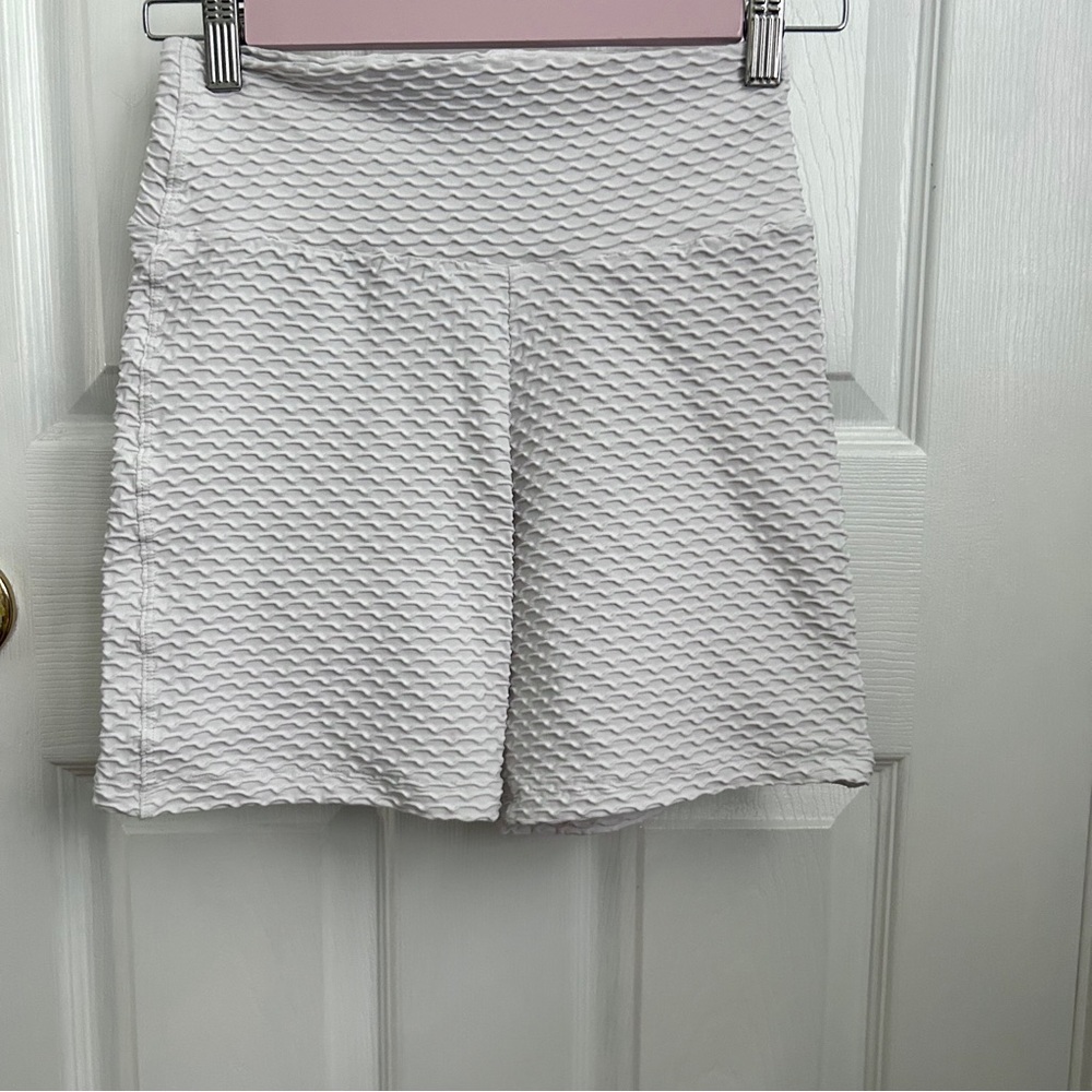 Booty by Brabants White Textured Athletic Shorts one size fits all